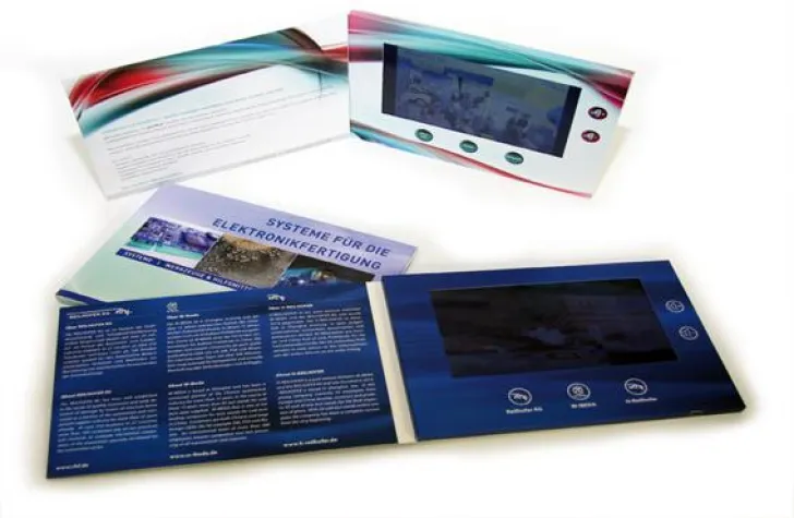 Videobroschüren, ein auffälliges Werbemedium für Ihr Marketing. Bild: Videobroschüren, ein auffälliges Werbemedium für Ihr Marketing.