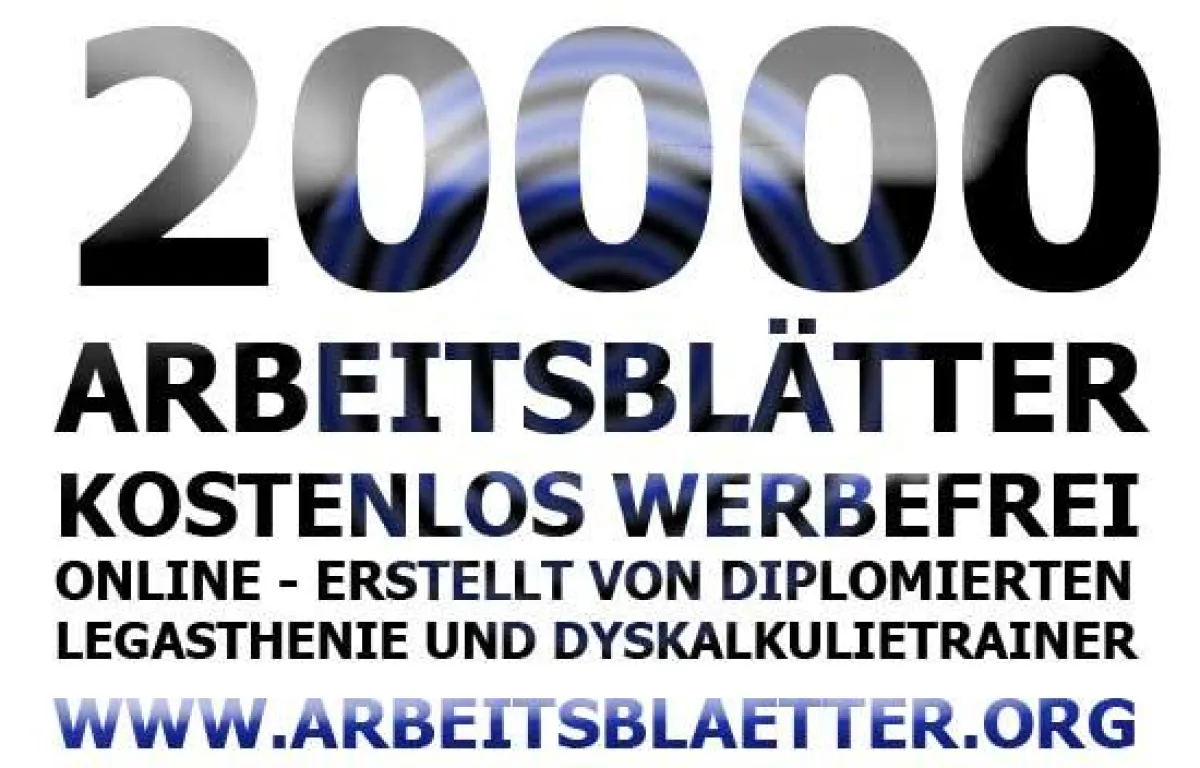 20000 Arbeitsblätter