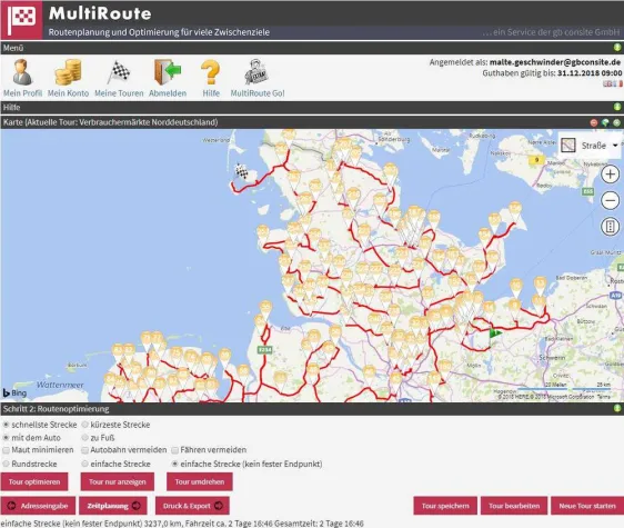 Bild: Routenoptimierung: Zeit ist Geld