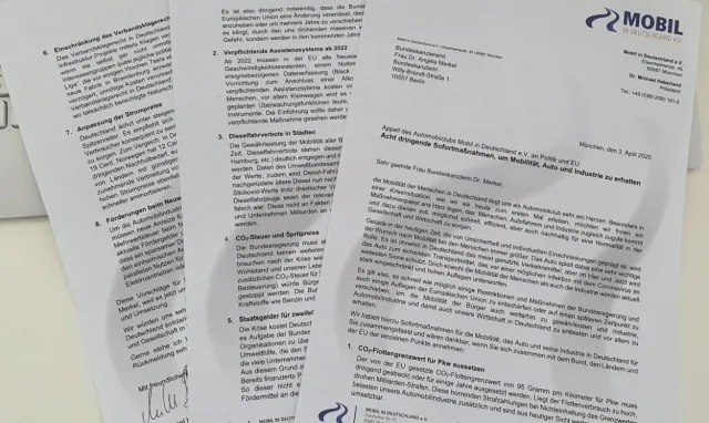Bild: Appell des Automobilclubs Mobil in Deutschland e.V. an Politik und EU