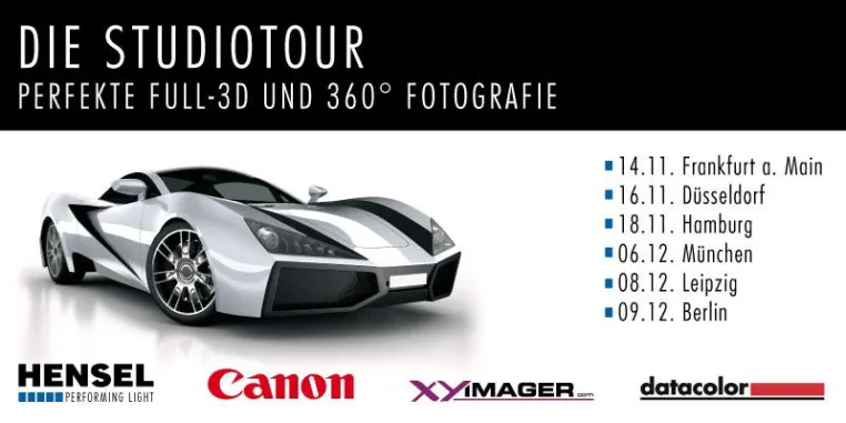 Bild: Full-3D & 360° Objekt- und Peoplefotografie – Die Studiotour mit Hensel, Canon, XY Imager und datacolor