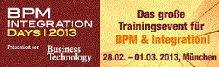 Bild: BPM & Integration Days 2013 starten am 28. Februar bis 1. März in München
