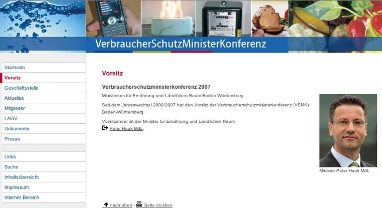 Bild: Verbraucherschutzminister sparen Papier