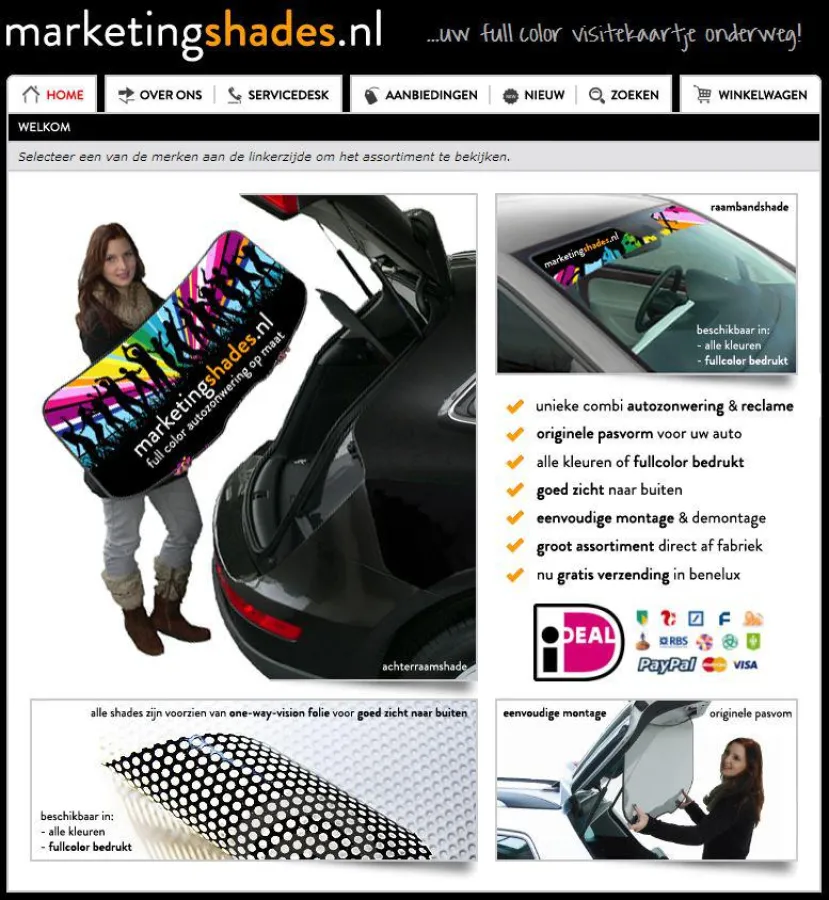 asomo CarBrandingSystems SunAd WerbeKlemmScheibe für BeNeLux-Länder