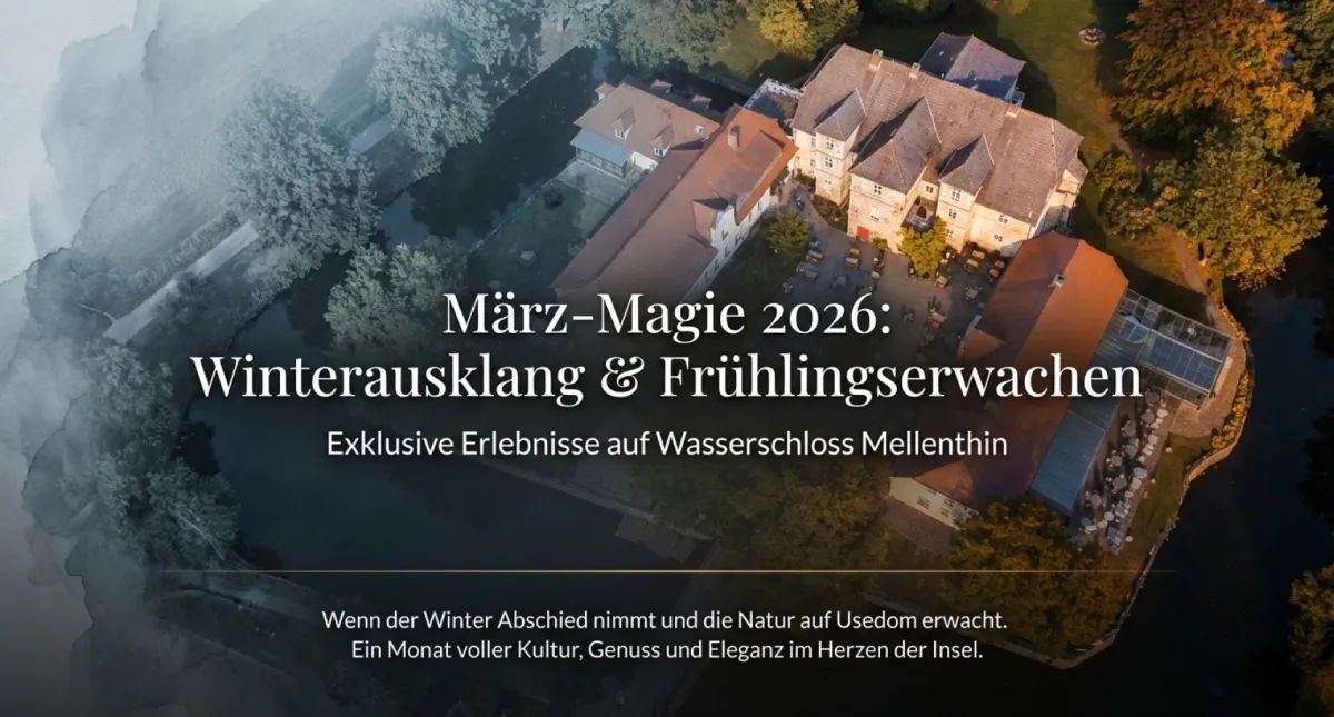 Exklusiver Genuss auf Wasserschloss Mellenthin im März 2026 (© Ralph Kähne)