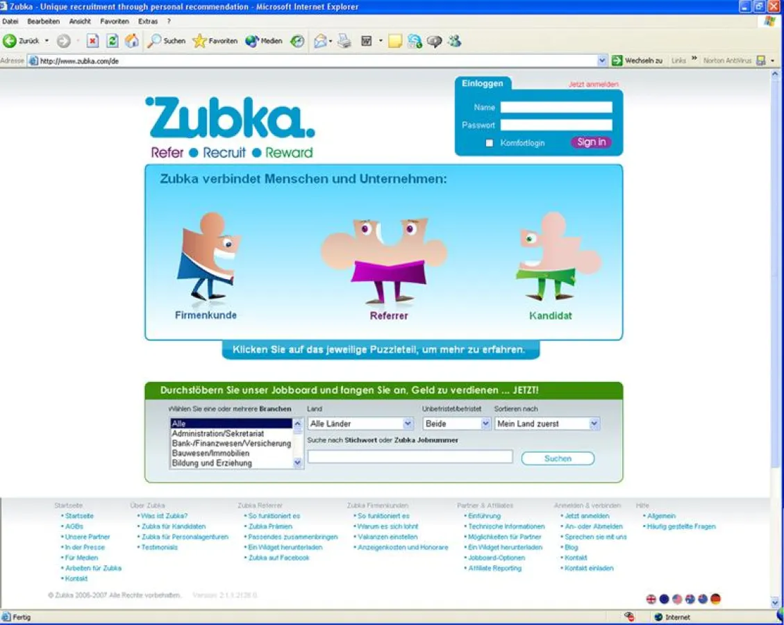 Zubka, die britische Empfehlungs-Plattform für qualifiziertes Personal, ist ab sofort auch in Deutschland präsent - sowohl mit einem deutschen Internet-Auftritt als auch mit einer eigenen Niederlassun