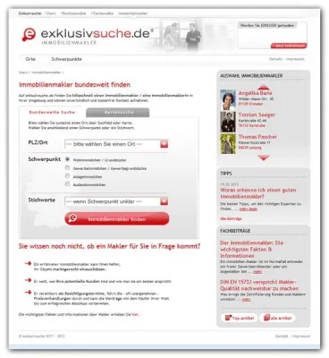 Bild: exklusivsuche.de: neues, innovatives Marketing-System für Immobilienmakler