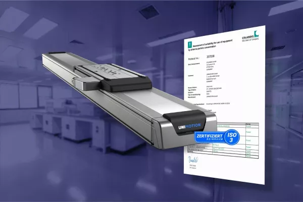Bild: UNIMOTION erhält die ISO 3 Reinraum-Zertifizierung für CTL-Lineareinheiten