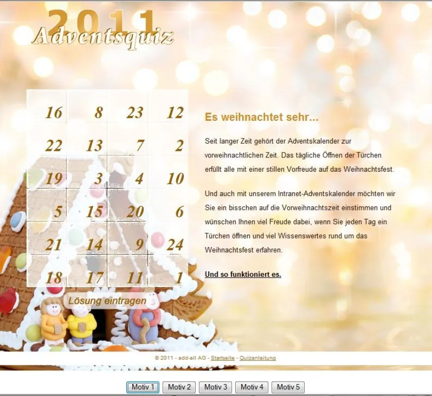 Intranet-Adventskalender-Quiz