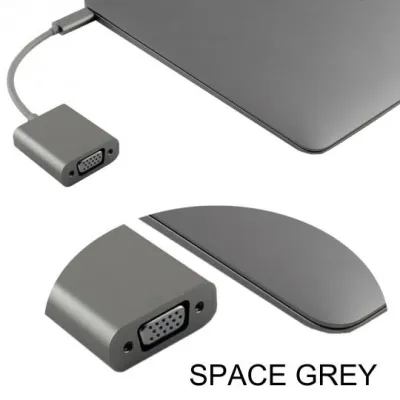 Bild: Ligawo 6518948 Adapter für Geräte mit USB 3.1 Typ C an VGA Konverter