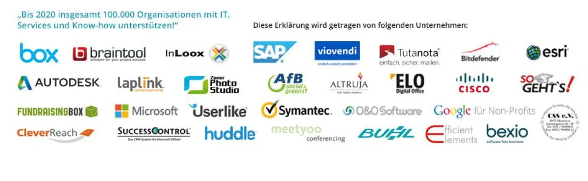 30 Unternehmen unterstützen Non-Profits langfristig