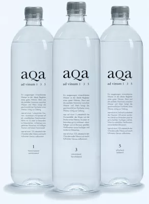 Bild: Für ausgezeichnete Geschmackserlebnisse- aQa ad vinum 1 3 5 – das neue Wasser zum Wein