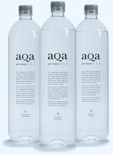 Für ausgezeichnete Geschmackserlebnisse- aQa ad vinum 1 3 5 – das neue Wasser zum Wein Bild: Für ausgezeichnete Geschmackserlebnisse- aQa ad vinum 1 3 5 – das neue Wasser zum Wein