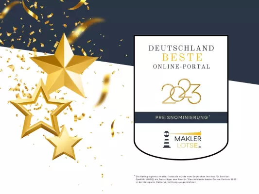 Bild: Deutschlands Beste Online-Portale 2023 im Bereich Maklervermittlung - Makler-Lotse auf Platz 2