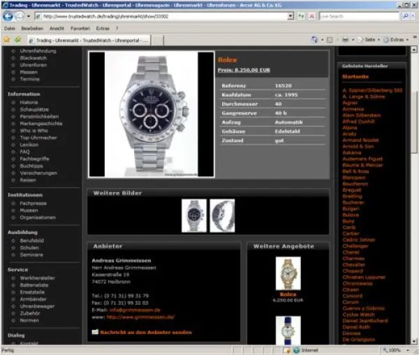 Bild: Breitling, Cartier, Hublot, Rolex & Co. zum Schnäppchenpreis? Uhren sicher kaufen auf TrustedWatch