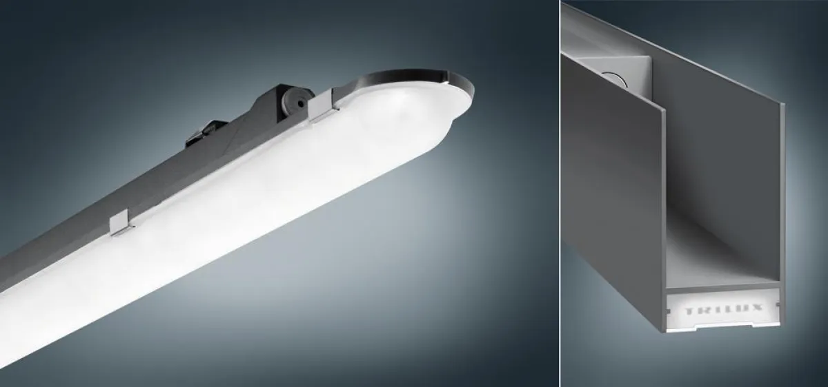 Die robuste und effiziente Nextrema und das LED-Lichtsystem Coriflex von TRILUX.