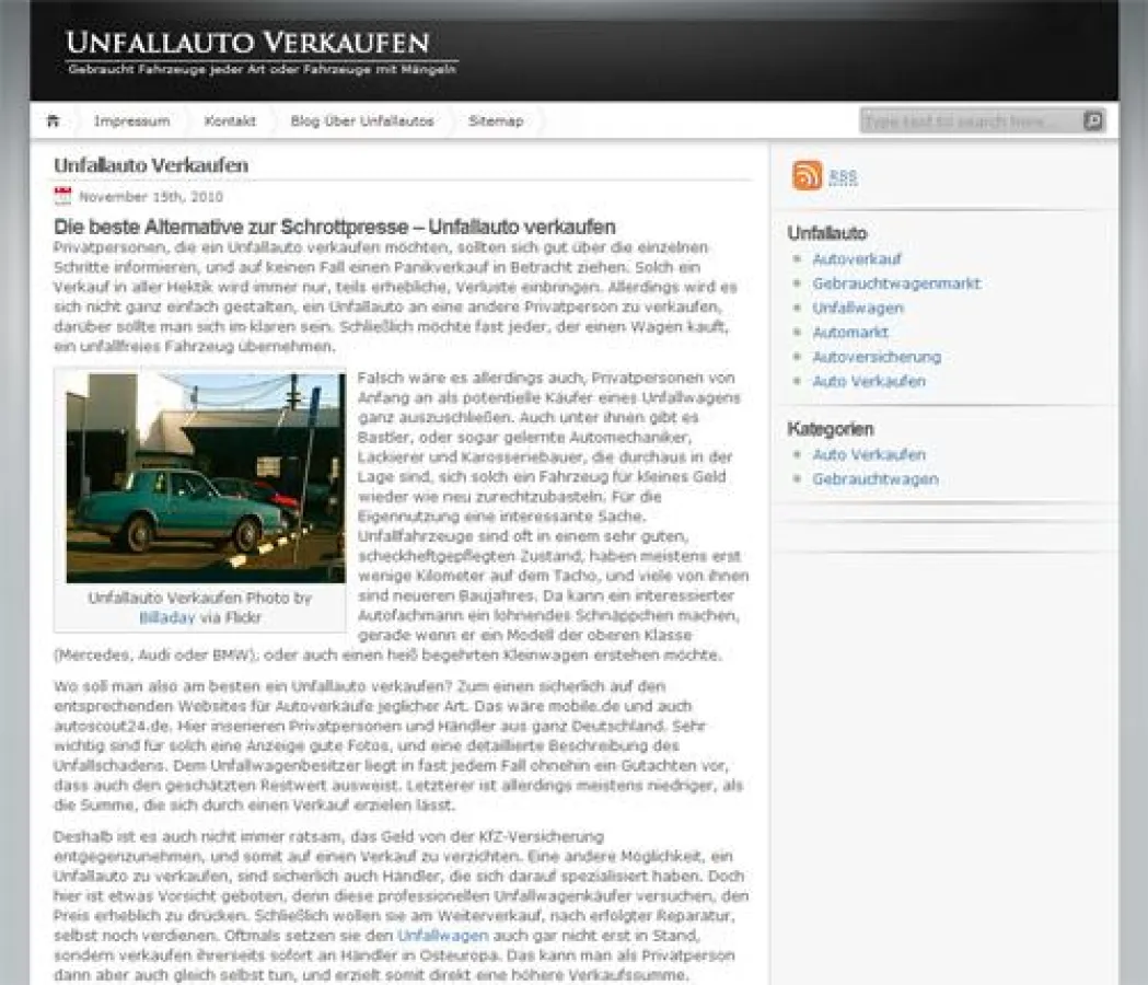 Unfallauto Verkaufen