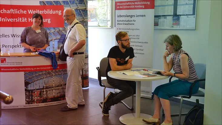 Bild: Infotag Weiterbildung und Kontaktstudium an der Universität Hamburg am 13. September 2018