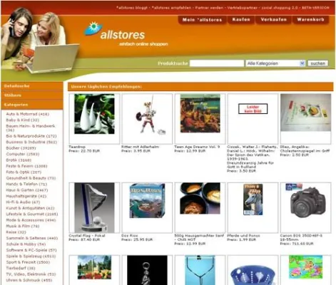 Bild: Kaufen, verkaufen, Freunde finden… „Social shopping“ beim Online-Marktplatz allstores.de