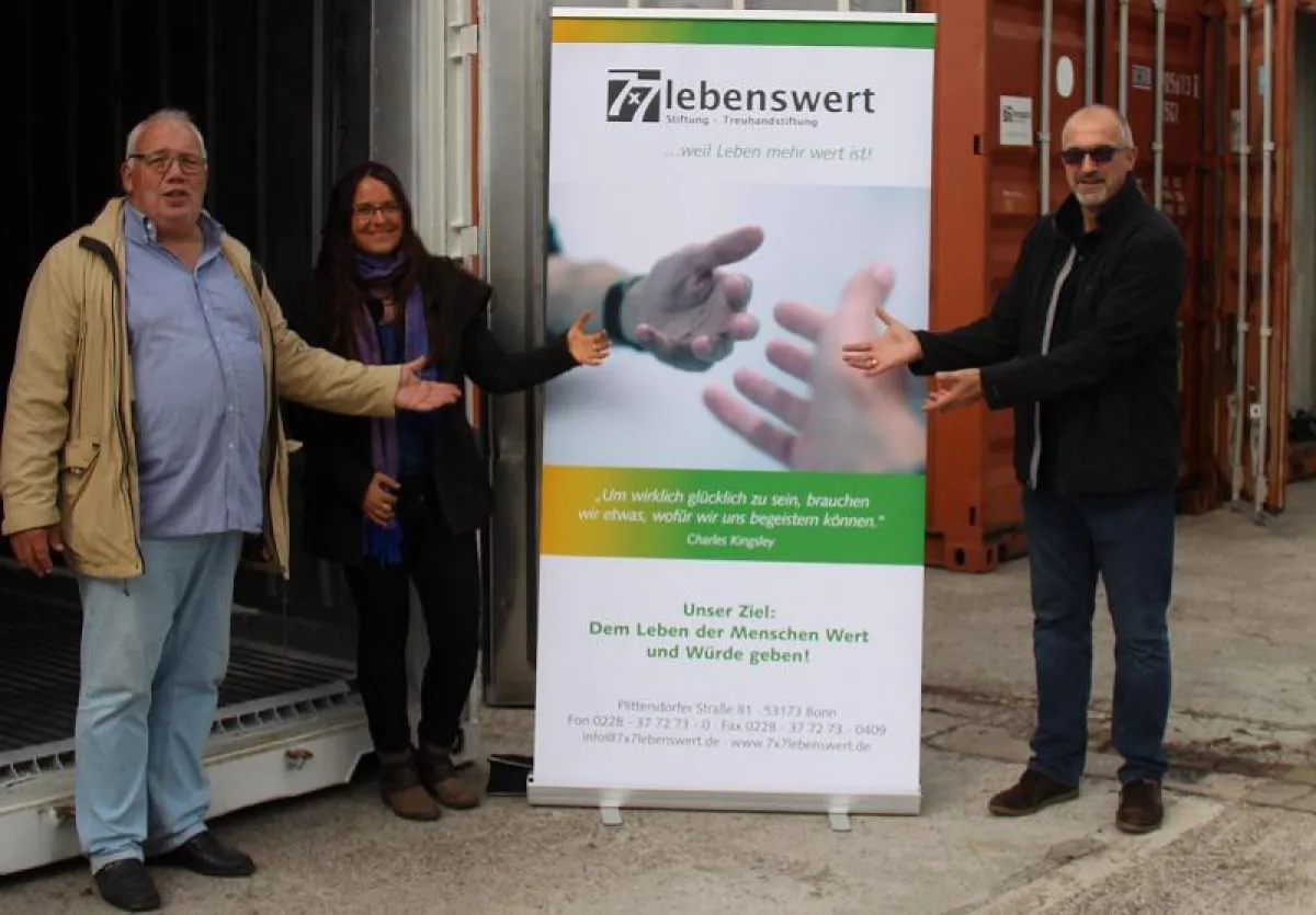 Das Team der 7x7lebenswert Stiftung: (v.l.n.r.): Hans Gerd Schubert, Rebecca Besser, Andreas Mankel.