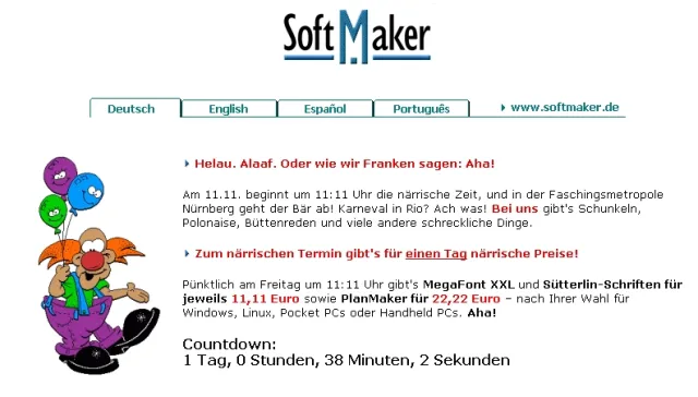 Bild: SoftMaker: Närrische Preise aus der Faschingsmetropole Nürnberg