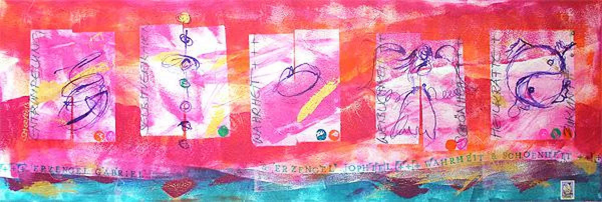 Seelenbild »Erzengel Gabriel & Jophiel: Schönheit, Weiblichkeit. Entrümpelung« (120 x 40 cm)