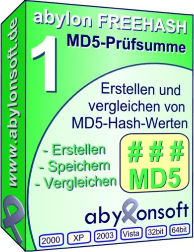 Bild: FreeHash von abylonsoft - Kostenlose Software zum Erstellen von Prüfsummen