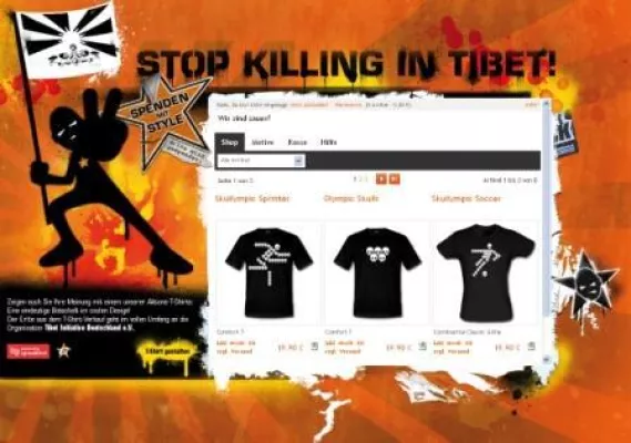 coma ag launcht Online-Shop für China Protest-Shirts Bild: coma ag launcht Online-Shop für China Protest-Shirts