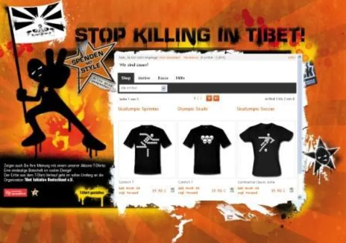 coma ag launcht Online-Shop für China Protest-Shirts Bild: coma ag launcht Online-Shop für China Protest-Shirts