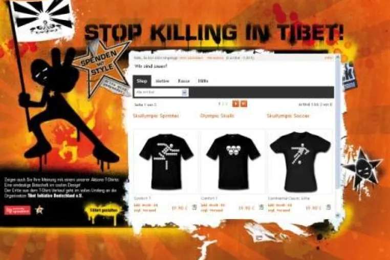 Bild: coma ag launcht Online-Shop für China Protest-Shirts