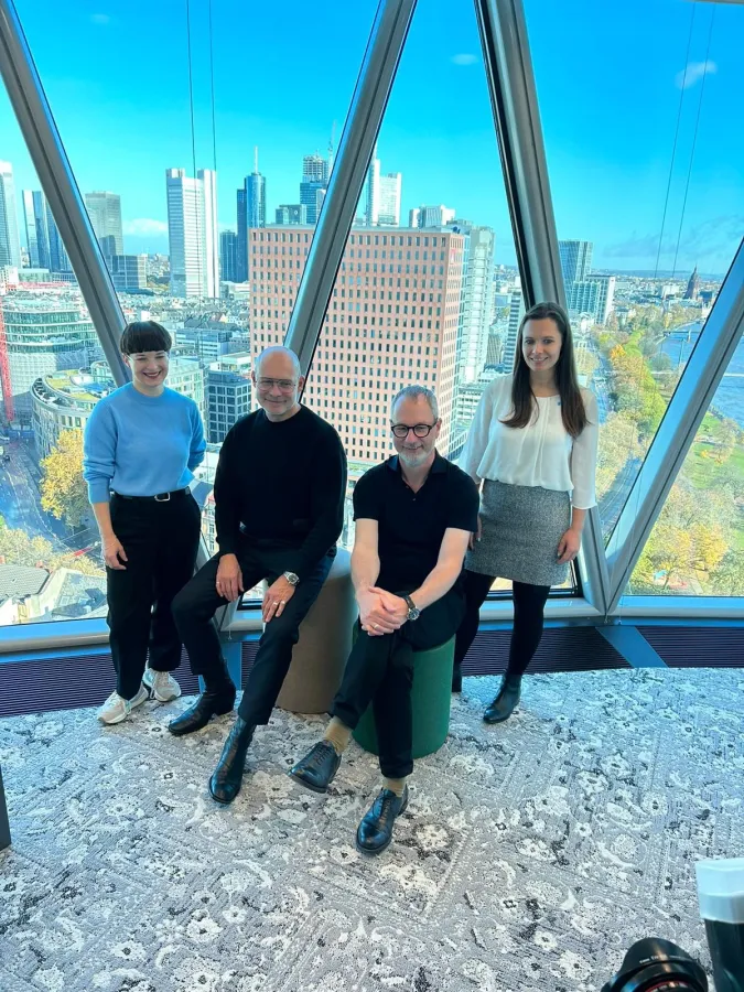 (von links nach rechts) Carsten Wiewiorra (Präsident), Gabriela Hauser, Natascha Ninic, Johann Haidn