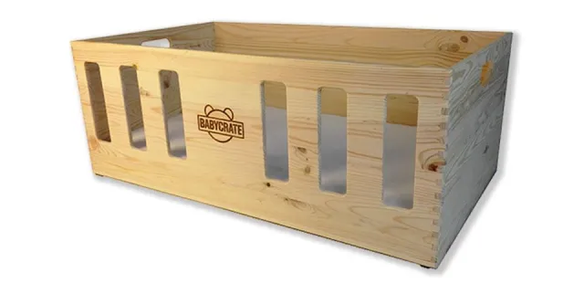 Bild: Lancierung des BabyCrate um Neugeborenen einen sicheren Schlaf zu garantieren