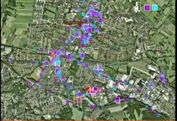 Bild: Promotionerfolge dargestellt mit GPS und Google Earth