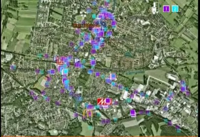 Bild: Promotionerfolge dargestellt mit GPS und Google Earth