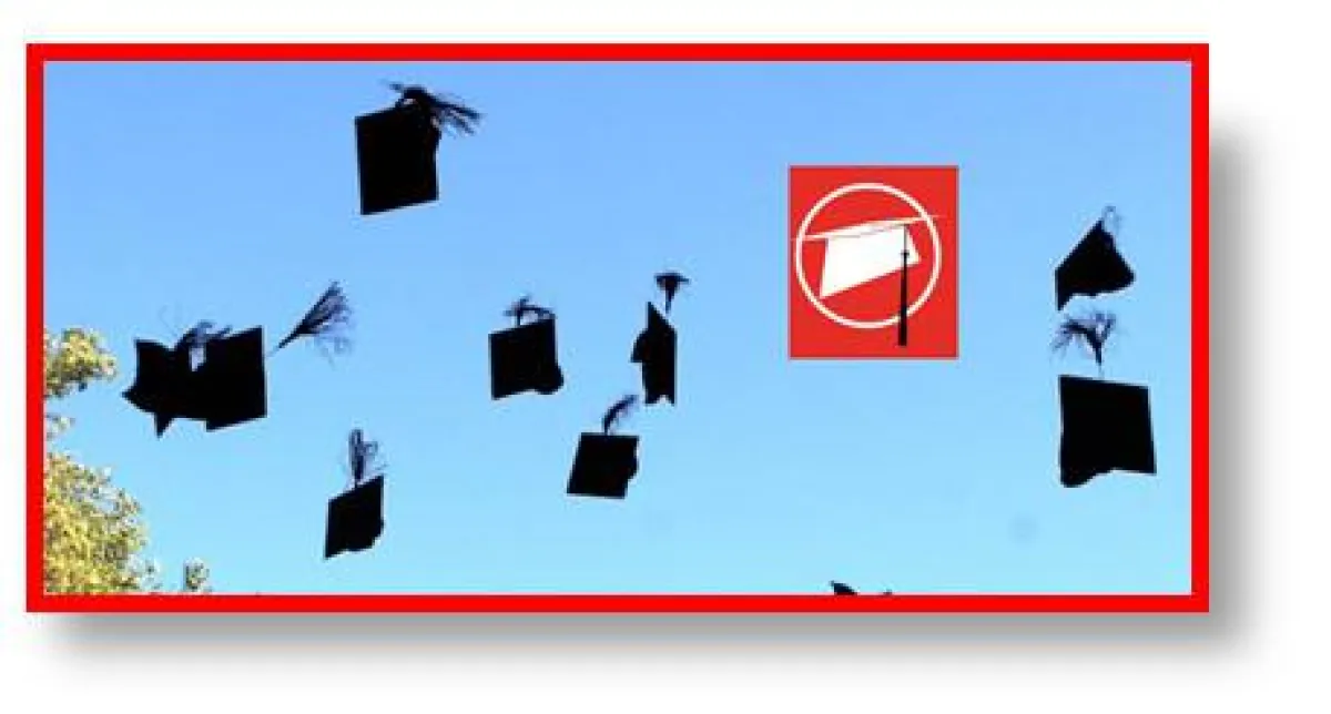 Fliegende Hüte - ein Zeichen für den erfolgreichen Abschluss der IHK Weiterbildug