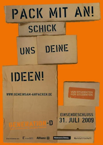Bild: Von Studenten für Studenten - Bundesweiter Ideenwettbewerb GENERATION-D startet in die zweite Runde