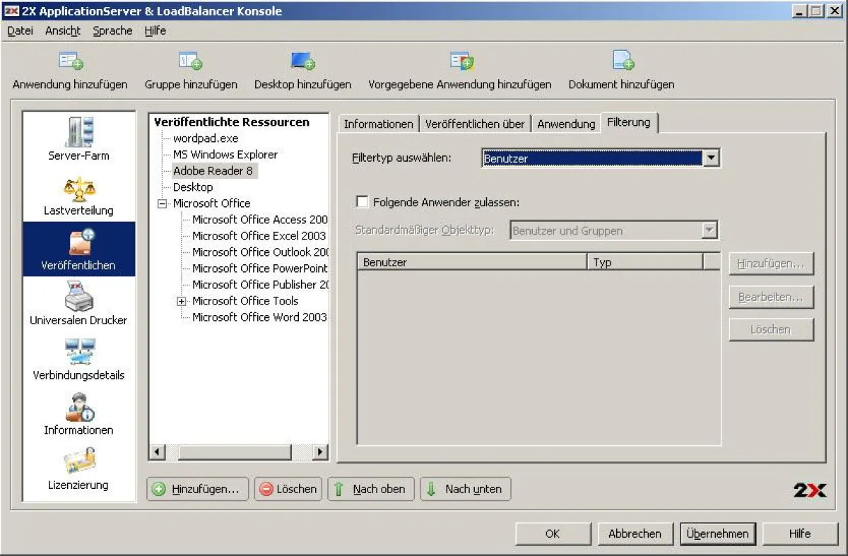 Der neue 2X ApplicationServer 6.1 für Windows 2008 Terminal Server veröffentlicht Applikationen und Desktops sicher auf jedem Windows-, Macintosh- oder Linux-basierten Rechner und übernimmt zudem das