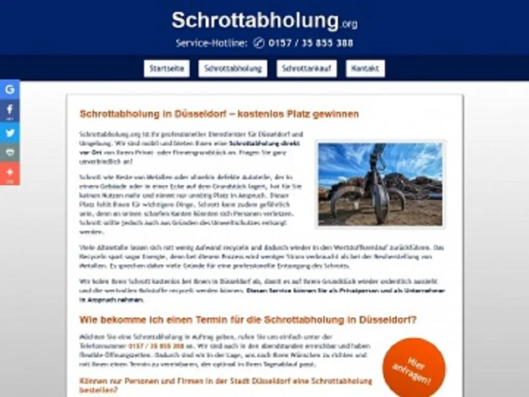 Schrottabholung in Düsseldorf