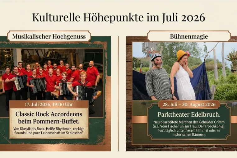 Bild: Juli-Highlights auf Wasserschloss Mellenthin