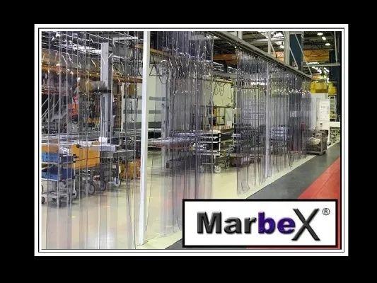 Bild: PVC Streifenvorhang Transparent, nach Maß für Lager, Hallen & Kühlhaus von Marbex® GmbH