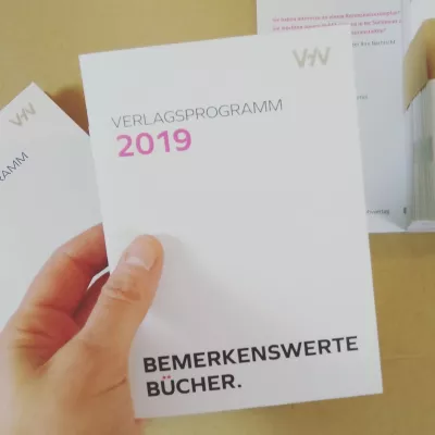 Bild: Der VHV-Verlag stellt sich im Literaturhaus Berlin vor. Fokus: Erzählungen
