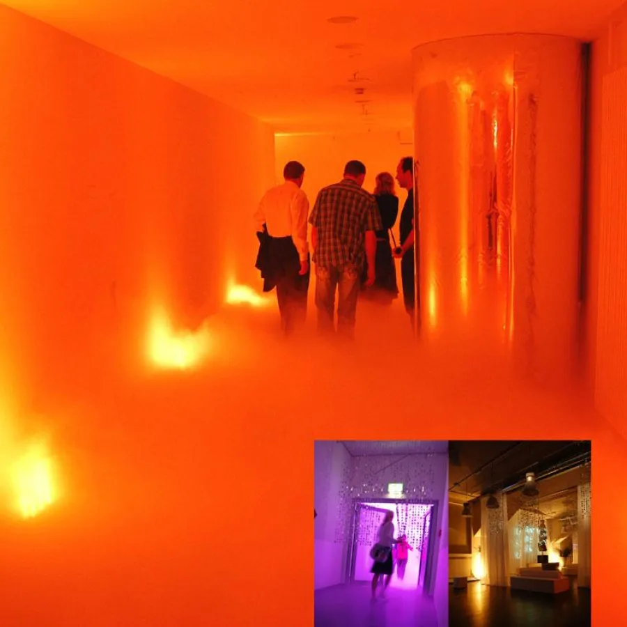 Nebel und Licht verwandelten ihn in fühlbare Farbräume