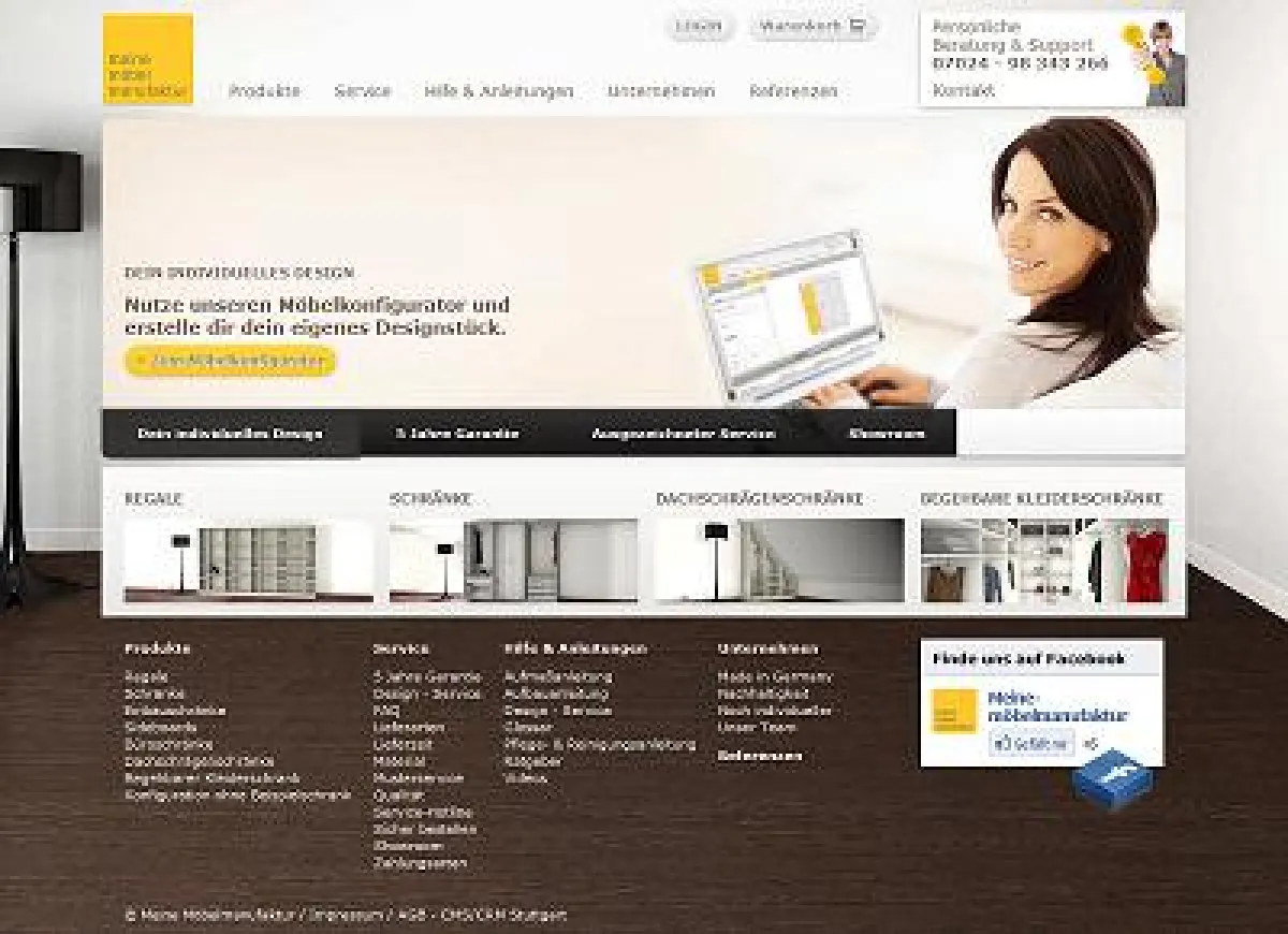meine möbelmanufaktur - Schränke nach Mass mit Open Source CMS-CRM-Lösung