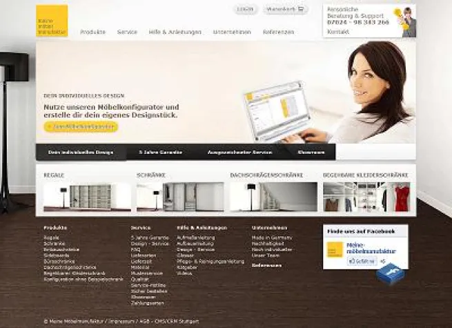Bild: Designmöbel zum Selbstentwerfen mit Open Source CMS-CRM-Lösung