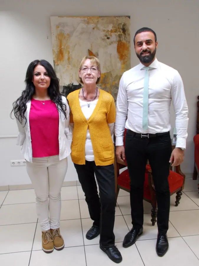 Das Leitungsteam des Pflegedienst Strick: Jessica Tyralik, Marga Schömer, Erhan Demir (v.l.n.r.)