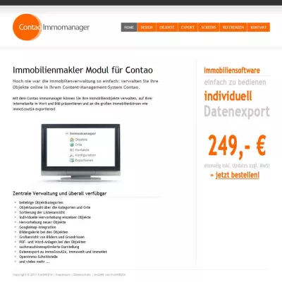 Bild: Neue Erweiterung für das CMS Contao: Immomanager
