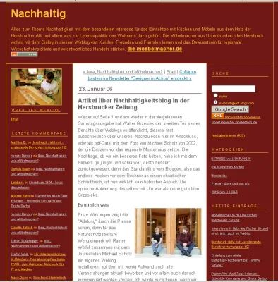 Bild: Erstes Handwerker-Weblog von den Möbelmachern aus Unterkrumbach