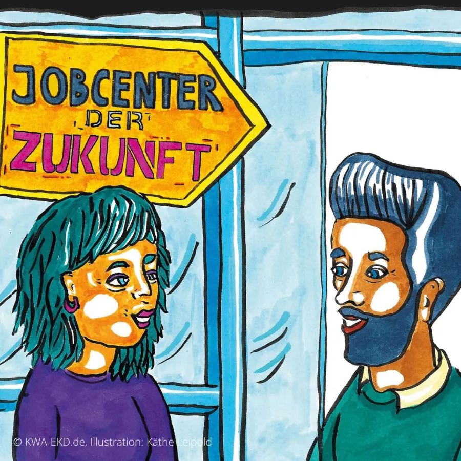 Jobcenter der Zukunft (© KWA Hannover - Illustration Käthe Leipold)