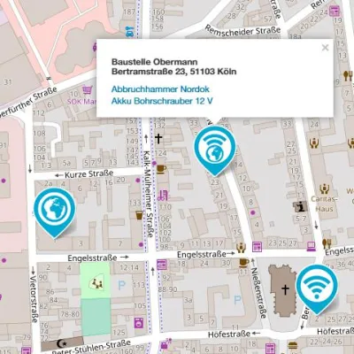 Bild: UnTouch ermöglicht mit Geo-Tracking neue Werkzeugstandortansicht in Kartenform