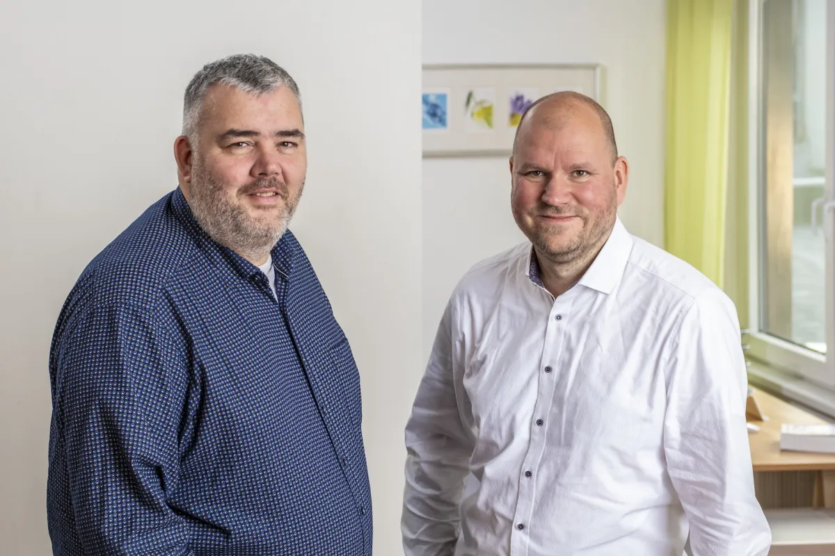 Thomas Meurers (rechts) und Sascha Gleich leiten zukünftig gemeinsam den RGF. (© Michael Claushallmann)